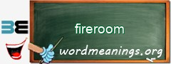 WordMeaning blackboard for fireroom